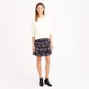 JCrew Pleated Floral Skirt